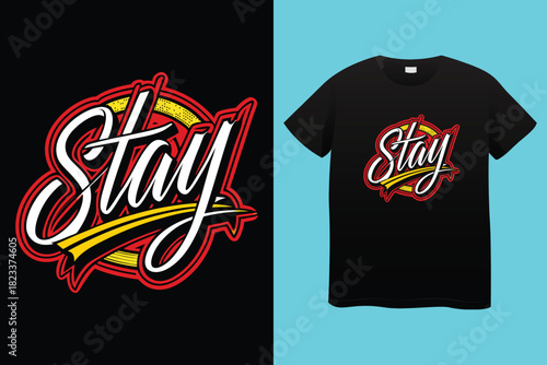 Motivational t shirt design always never give up stay strong silhouette