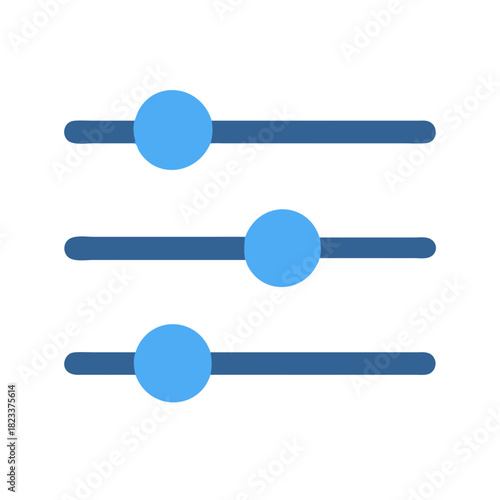Simple blue sliders on black background representing digital adjustment