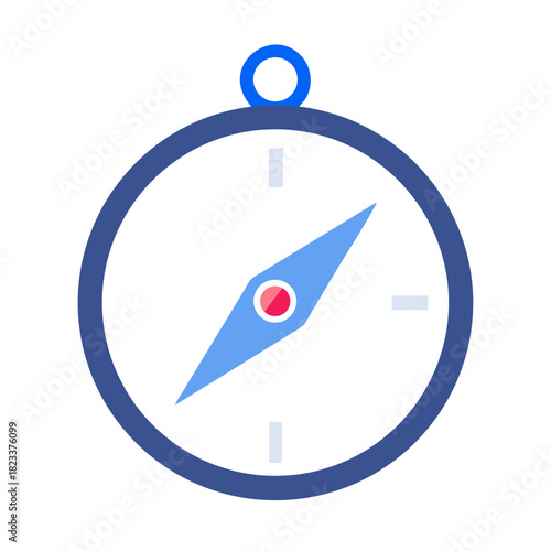 Illustration of a compass pointing direction on a black background