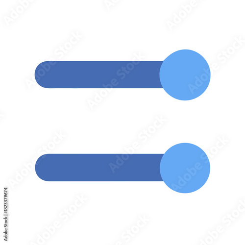 Flat design slider controls on black background stock image