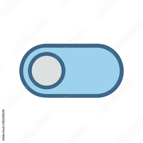 Simple toggle switch graphic illustration on black background