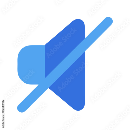 Muted speaker graphic on black background symbolizing sound off