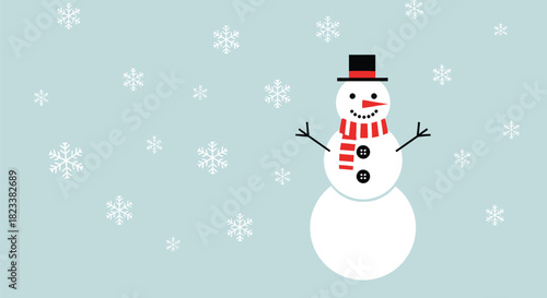Snowman winter snow holiday christmas cold scarf hat festive season cute fun
