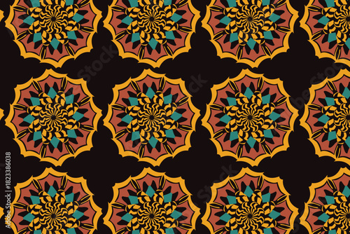 Southern African geometric motifs in safari earth hues and muted digital brights create modern luxury minimalism for fashion, interiors, and packaging.