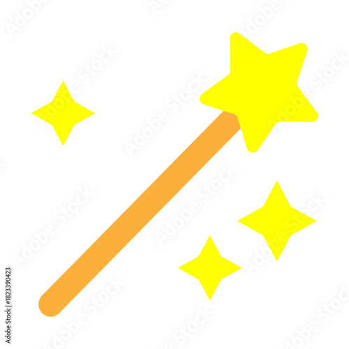 Magic Wand Vector Flat Icon Design