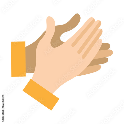 Clapping Hands Vector Flat Icon Design
