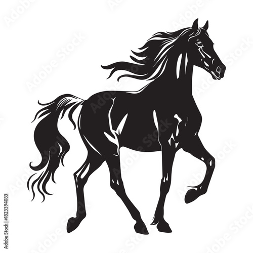 horse vector illustration on white background
