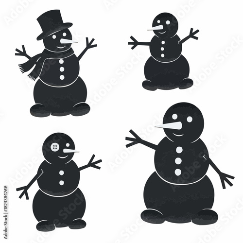 Snowman Characters Handmade Set