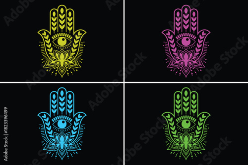 Vector illustration set of tribal tattoo symbols, including abstract backgrounds and black skulls, for design elements and decoration