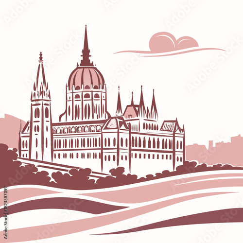 vector illustration of the historical museum of moscow