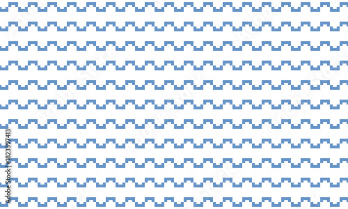 四角いフレームを半分に切ったマークが上下に向きを変えて並ぶでこぼこした青いボーダーライン