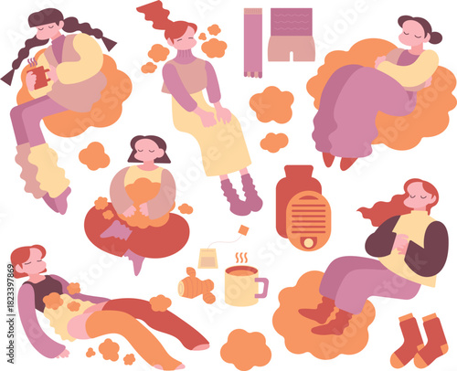 身体が温まる女の子のセット warm girl