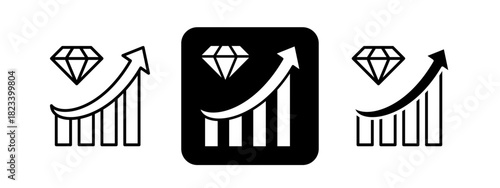 Premium  Solid color and black line drawing vector illustration set