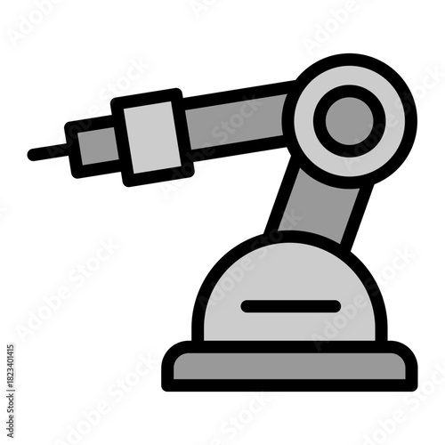 Robot Assembly Filled Icon Design