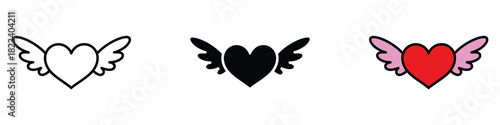 Love and Affection Heart icon vector. love, freedom, and passion symbol. vector illustration.