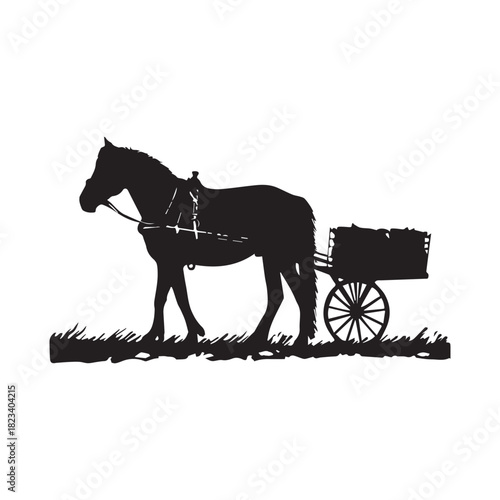 horse and carriage silhouette