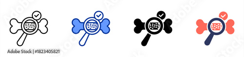 Bone Density Test icon sheet multiple style collection
