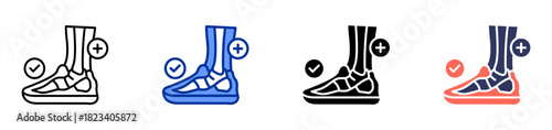 Orthopedic Shoes icon sheet multiple style collection