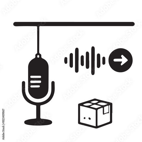 Audio-Based Product Delivery System Concept Illustration.
