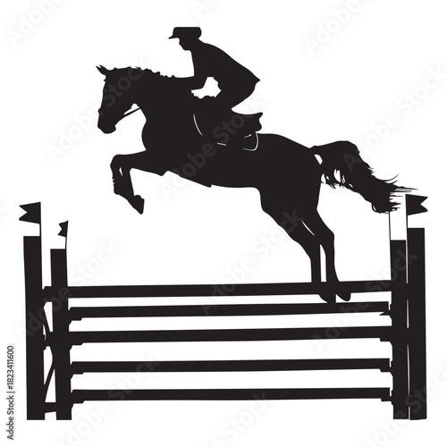 horse and rider silhouette