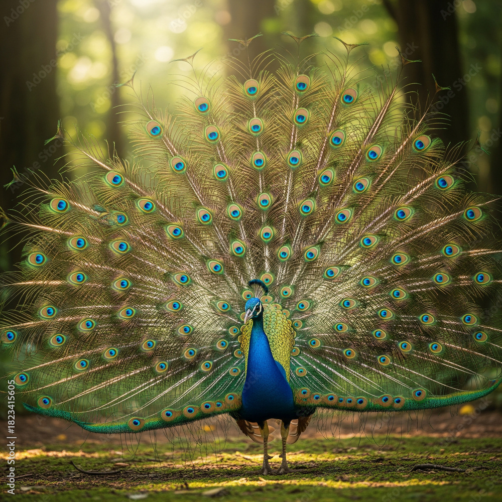 Obraz premium peacock with feathers