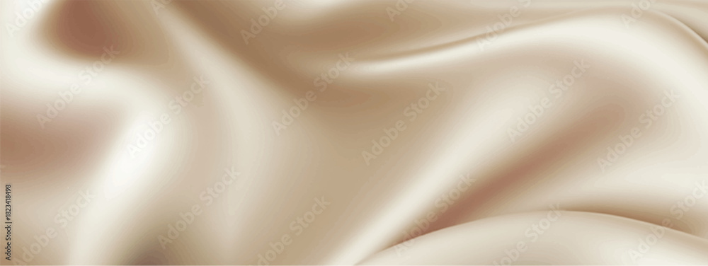 Fototapeta premium Light dropped elegant silk fabric background. Textile texture. Vector illustration 
