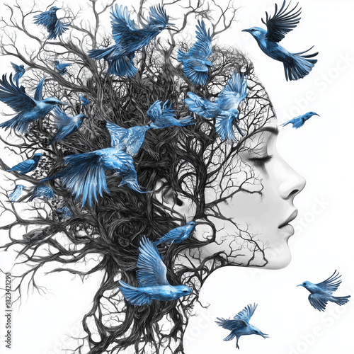 A_surreal_portrait_of_a_woman_whose_hair