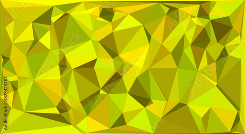 Abstract polygonal pattern in yellow and green tones, modern geometric background