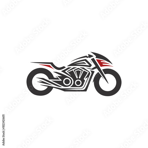 Minimal Sport Motorcycle Icon Template