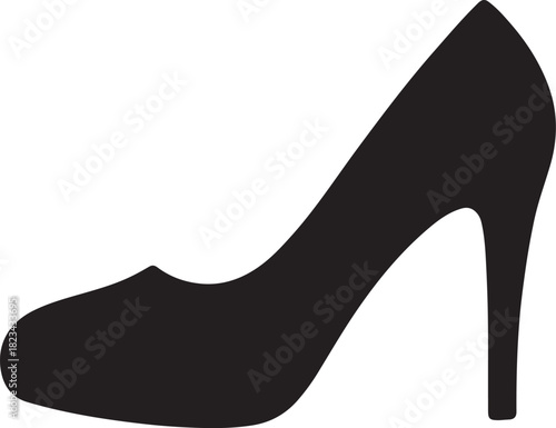 black high heel shoes