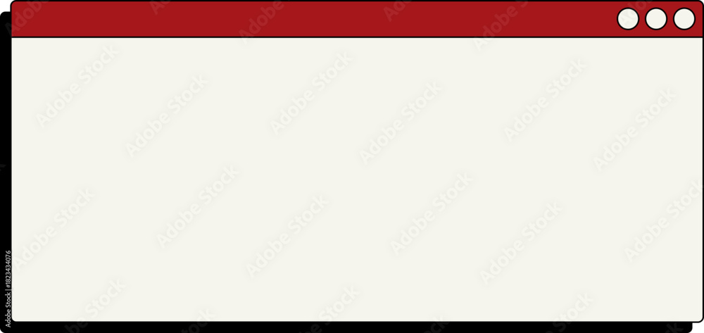Obraz premium Small Popup Box – Retro UI Minimal Window