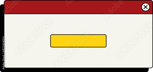 Small Window With Single Button – Minimal Retro UI Box