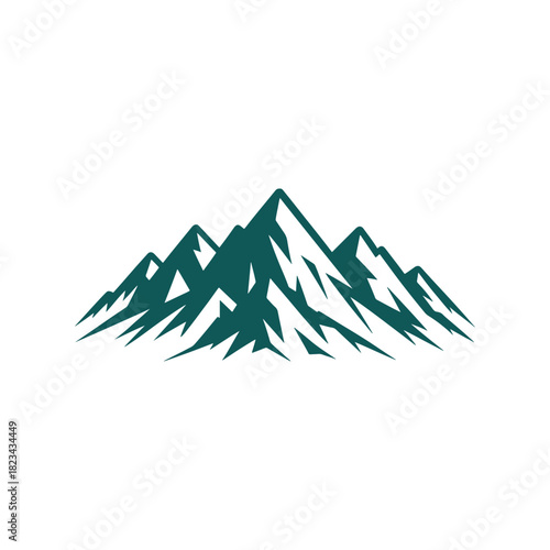 Minimal Adventure Mountain Peak Logo