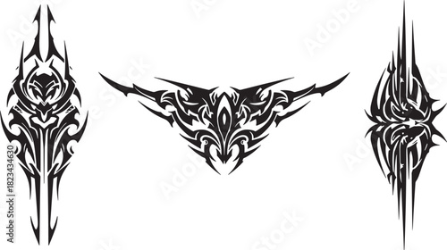 Exquisite Tribal Art Designs A Collection of Distinctive and Stylized Vector Graphics for Creative Projects