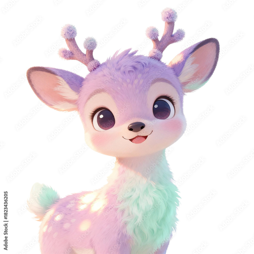 Obraz premium A cute pink baby bunny goat character illustration for fun Easter holiday vector art