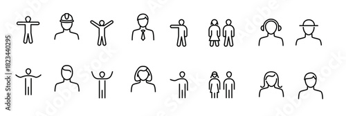 Set of family vector illustration