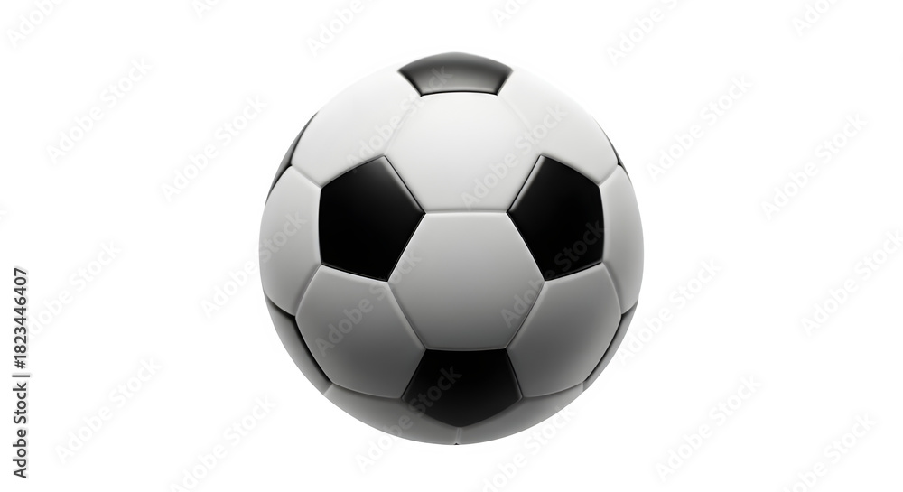 Fototapeta premium Soccer ball shaped easter egg isolated on transparent background