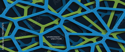 abstract voronoi cell d geometric background minimal polygonal shapes