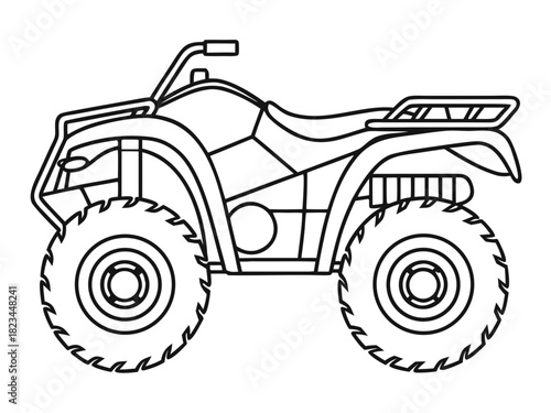 Vector illustration of ATV quad bike Modern icon style for apps, signage, and infographics