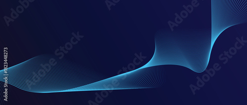 Abstract wave line pattern on dark blue background. Futuristic technology concept. Suit for banner, poster, cover, brochure, flyer, website