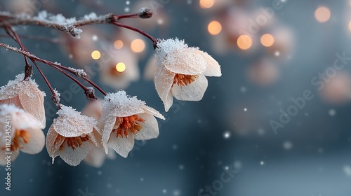 Celebrating christmas in a cozy cabin with festive decorations and church bells embracing the frosty spirit of family gatherings