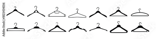 various icon silhouette hanger designs in different styles