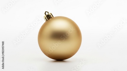 golden christmas ball on white background