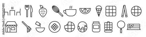 Set of waffles vector
