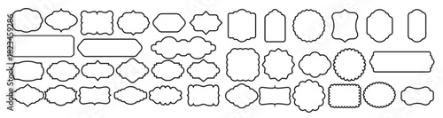 vintage frames vector icon set banner illustration symbol 