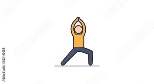 yoga pose person practicing warrior one pose promoting health and wellness through exercise for stress reduction and enhanced flexibility
