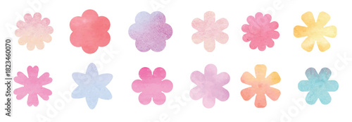 watercolor flowers vector