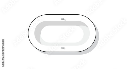 bathtub a modern oval bathtub with a sleek design standing in a minimalist bathroom setting used for interior design and renovation projects.