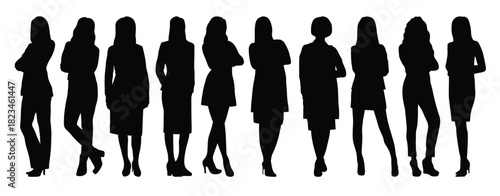 Women Business Silhouettes In Different Poses