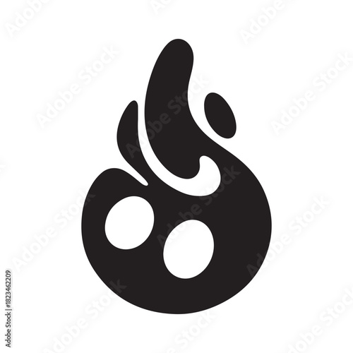 organic shapes digital print vector silhouette clip art logo design illustration. abstract organic icon collection